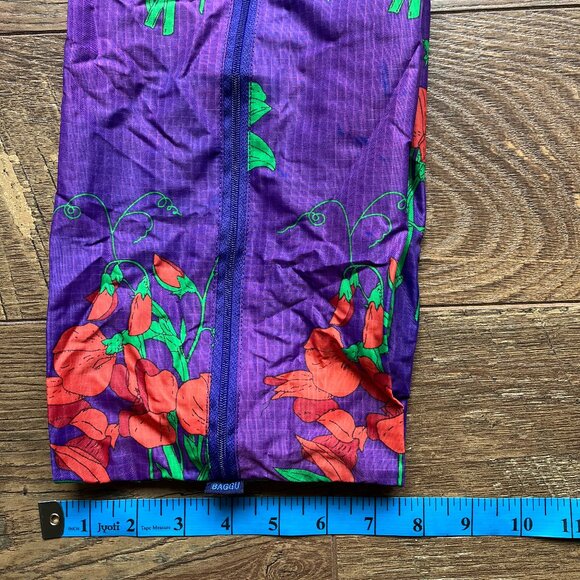 ||*Rare*|| BAGGU | Large 3D Zip | Blue Sweet Pea | San Simeon Collection || EUC - Picture 3 of 14